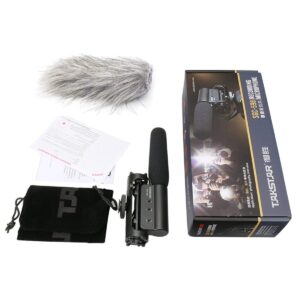 TAKSTAR SGC-598 Interview Photography Microphone Nikon/Canon Camcorder Camera/DV (SGC598 w Windsheild) (Medium)