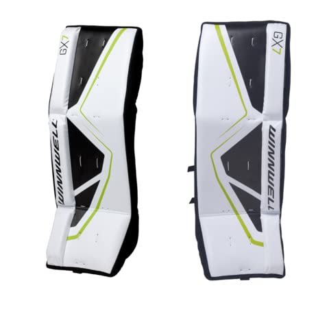 Winnwell Street Hockey Goalie Pads - GX-7 Goalie Equipment for Street & Road Games - Durable & Lightweight Protection Size 24"