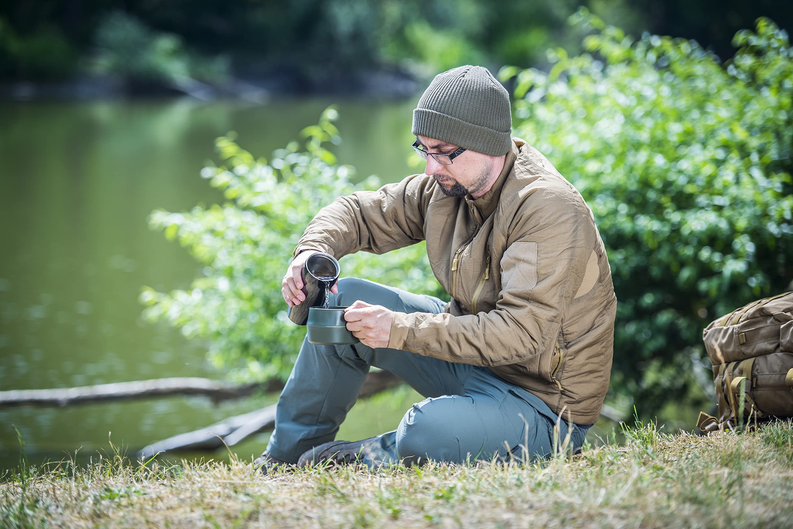 Helikon-Tex Wanderer Cap, Olive Green color, Merino Wool, Bushcraft Line