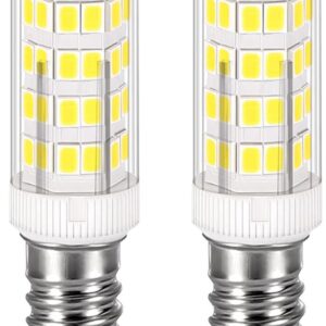 E12 Led Light Bulb 4W Equivalent 40W C7 Replacement Bulbs Clear Type B Candelabra Base Bulbrite Non-Dimmable Daylight White 6000K 2 Pack