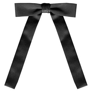 rexzo black satin western style kentucky colonel string tie - country and western tie