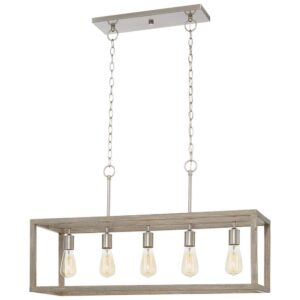 home decorators collection 7965hdcdi boswell quarter 5-light brushed nickel island chandelier weathered wood accents