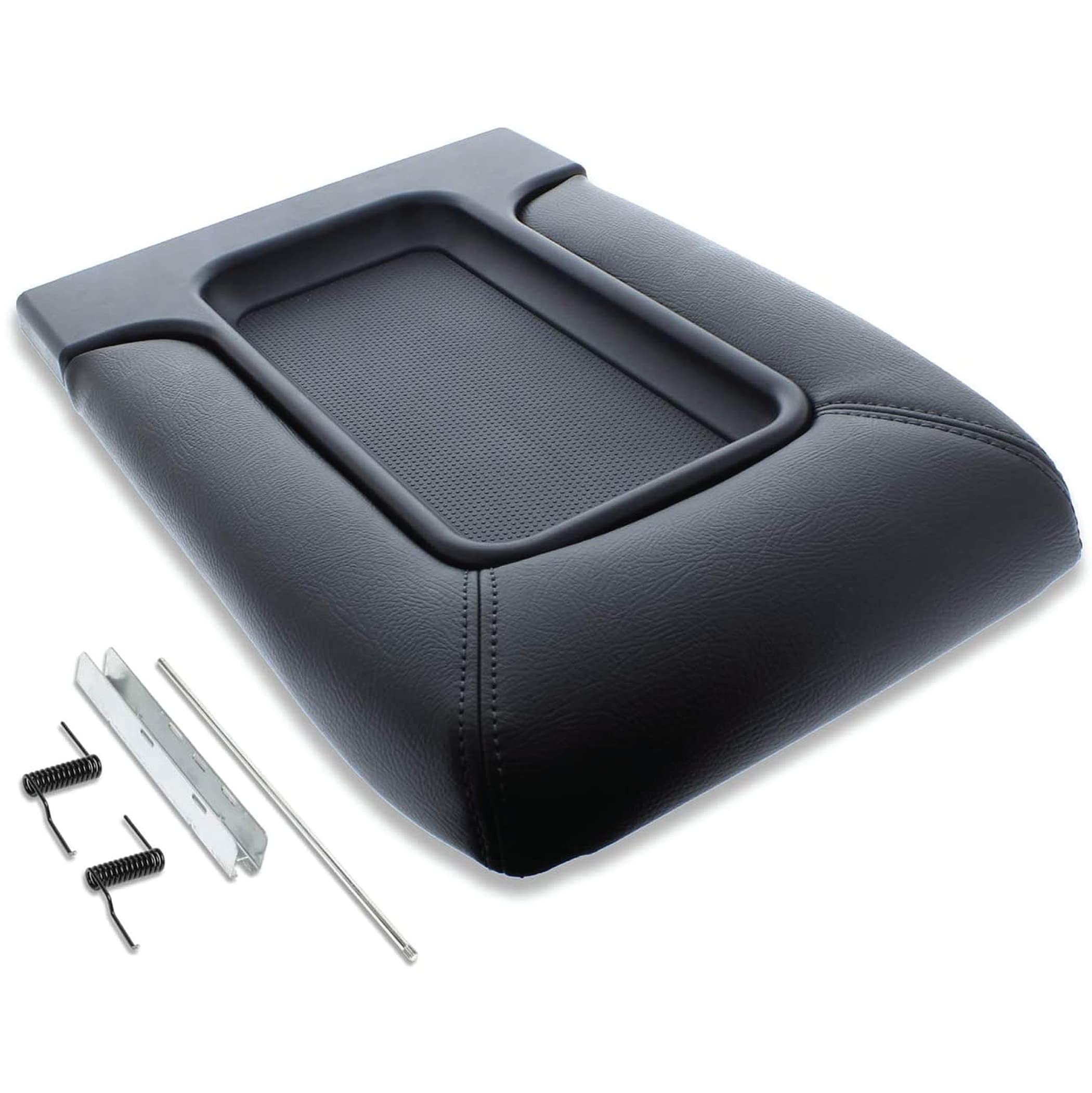 EcoAuto Center Console Lid Replacement Kit for 99-07 Silverado, Avalanche, Suburban, Sierra, Yukon - Replaces OEM 19127364, 19127365, 19127366 (Dark Gray)