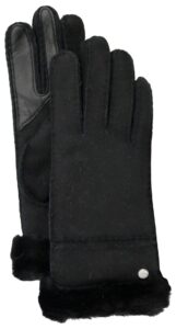 ugg women's w seamed tech glove, black, m