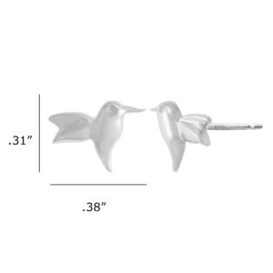 Boma Jewelry Sterling Silver Hummingbird Stud Earrings