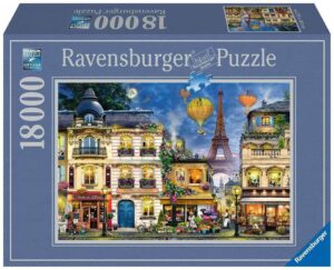 ravensburger 17829 evening walk in paris - 18000 piece puzzle for adults, every piece is unique, softclick technology means pieces fit together perfectly, multi, 109" x 75.5"