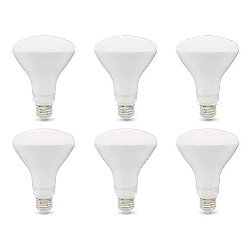 Amazon Basics BR30 LED Light Bulb, 65 Watt Equivalent, Energy Efficient 11W, E26 Standard Base, Soft White 2700K, Dimmable, 10,000 Hour Lifetime , 6-Pack