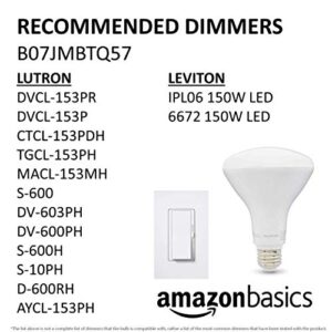 Amazon Basics BR30 LED Light Bulb, 65 Watt Equivalent, Energy Efficient 11W, E26 Standard Base, Soft White 2700K, Dimmable, 10,000 Hour Lifetime , 6-Pack