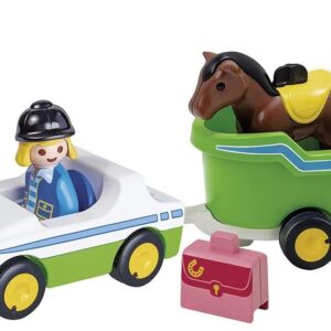 Playmobil 1.2.3 Car with Horse Trailer