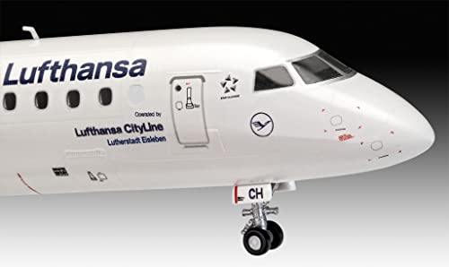 Revell 03883 1:144 Embraer 190 Lufthansa New Livery Plastic Model Kit, Multicolour (Revell 03883 3883)