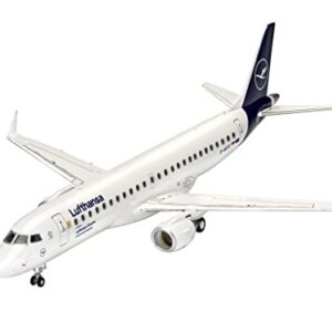 Revell 03883 1:144 Embraer 190 Lufthansa New Livery Plastic Model Kit, Multicolour (Revell 03883 3883)