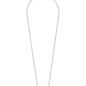 Kendra Scott Leanor Short Pendant Necklace for Women, Dainty Fashion Jewelry, Rhodium-Plated, Slate Cats Eye