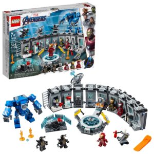 LEGO Marvel Avengers Iron Man Hall of Armor 76125 Building Kit, Tony Stark Iron Man Suit Action Figures (524 Pieces)