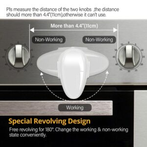 EUDEMON 1 Pack Childproof Oven Door Lock, Oven Front Lock Easy to Install & Heat-Resistant Material no Tools Need or Drill (White)(ONLY for Flat Surface)