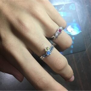 Anime ZERO Stephanie Dola Jibril Shuvi Dora Ring S925 Sterling Silver Rings Christmas Cosplay Gift US size 7/8/9