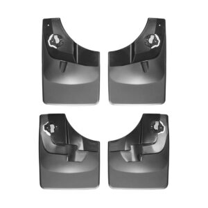 WeatherTech Custom No Drill Splash Guard MudFlaps for Ford F-150 - Front & Rear Set (110044-120044), Black