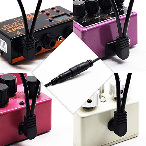 SONICAKE 9V DC 5-Way Daisy Chain Cable Right Angle Plug Daisy Chain Power Cable for Guitar Effects Pedal