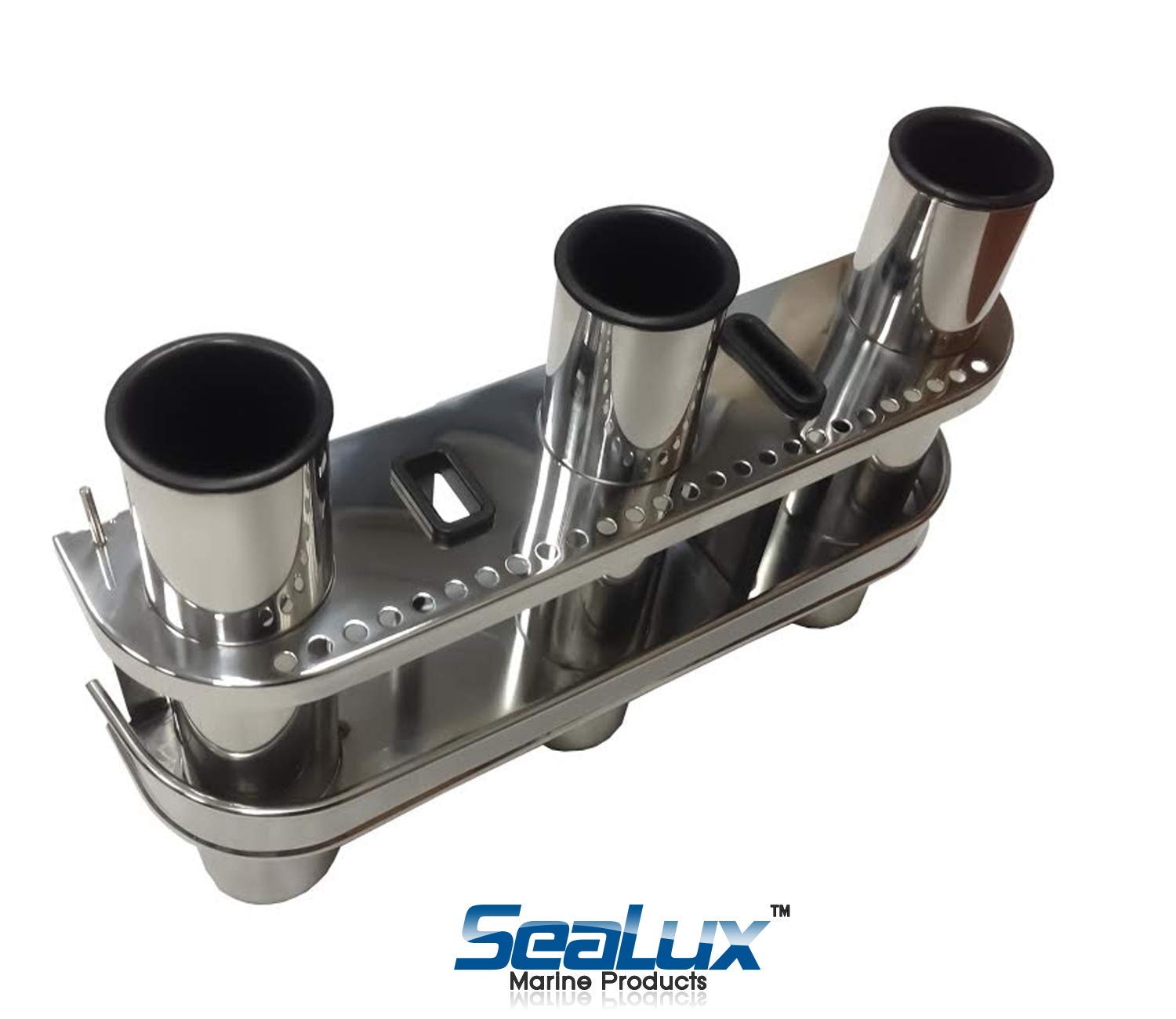 SeaLux Fishing Rod Holder and Tackle Rack Stainless Steel 3-Pole