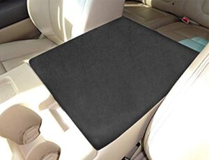 moebulb center console lid armrest soft pad protector cushion cover compatible for 2010-2018 ford f150 f250 truck suv (without latch opening hole)