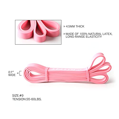 RitFit Pull Up Assist Band - Premium Resistance Band for Pull Up Assistance, Resistance Training, Body Stretching, Powerlifting, Mobility Training (#9 Pink)