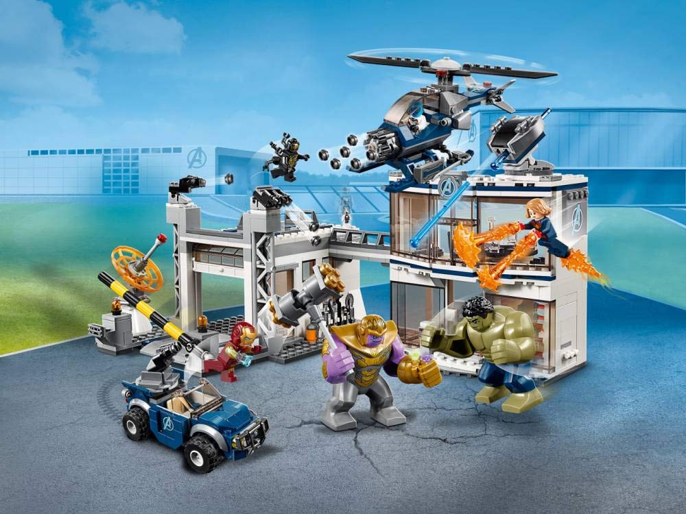 LEGO Marvel Avengers Compound Battle 76131 Building Set Includes Toy Car, Helicopter, and Popular Avengers Characters Iron Man, Thanos and More (699 Pieces)