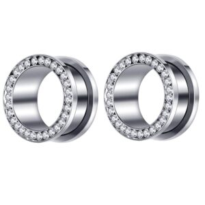 crystal ear tunnels (7/8"(22mm))