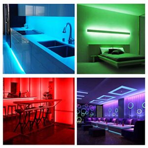 DAYBETTER Led Strip Lights Waterproof, 32.8ft(2 Rolls of 16.4ft) LED Tape Lights Color Changing 300 LEDs Light Strips Kit with 44 Keys Ir Remote Controller and 12v Power Supply for Indoor Outdoor Use