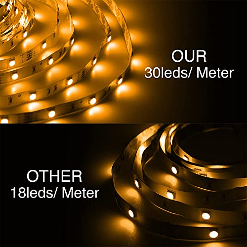 DAYBETTER Led Strip Lights Waterproof, 32.8ft(2 Rolls of 16.4ft) LED Tape Lights Color Changing 300 LEDs Light Strips Kit with 44 Keys Ir Remote Controller and 12v Power Supply for Indoor Outdoor Use