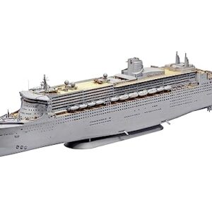 Revell RV05199 1:400-Queen Mary 2 Platinum Edition Plastic Model kit, Multicolour, 1/400