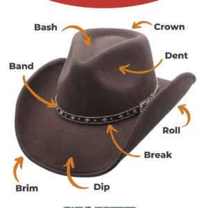 Mens+Wool+Cowboy+Hat+Silverado+Black+Shapeable+Western+Hats+by+Silver+Canyon