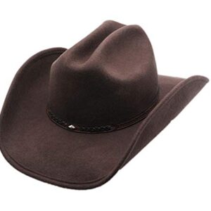 Mens+Wool+Cowboy+Hat+Cody+Brown+Shapeable+Western+Felt+Hats+By+Silver+Canyon