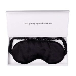 silk sleep mask light blocking luxury 100% mulberry 19mm silk eye mask eye cover blindfold ultra soft light & comfy anti aging skin care with travel bag gift package