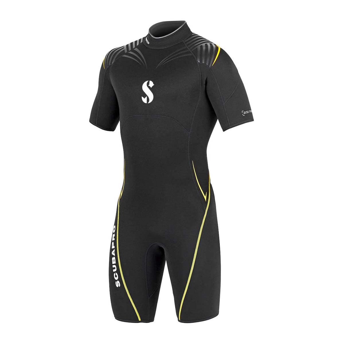 SCUBAPRO Definition Shorty 2.5 mm Men's Diving Wetsuit (Black/Yellow, Extra Large)