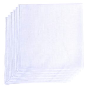 Van Heusen 6 pack Men's Fine Handkerchiefs (White- Permanent Press)