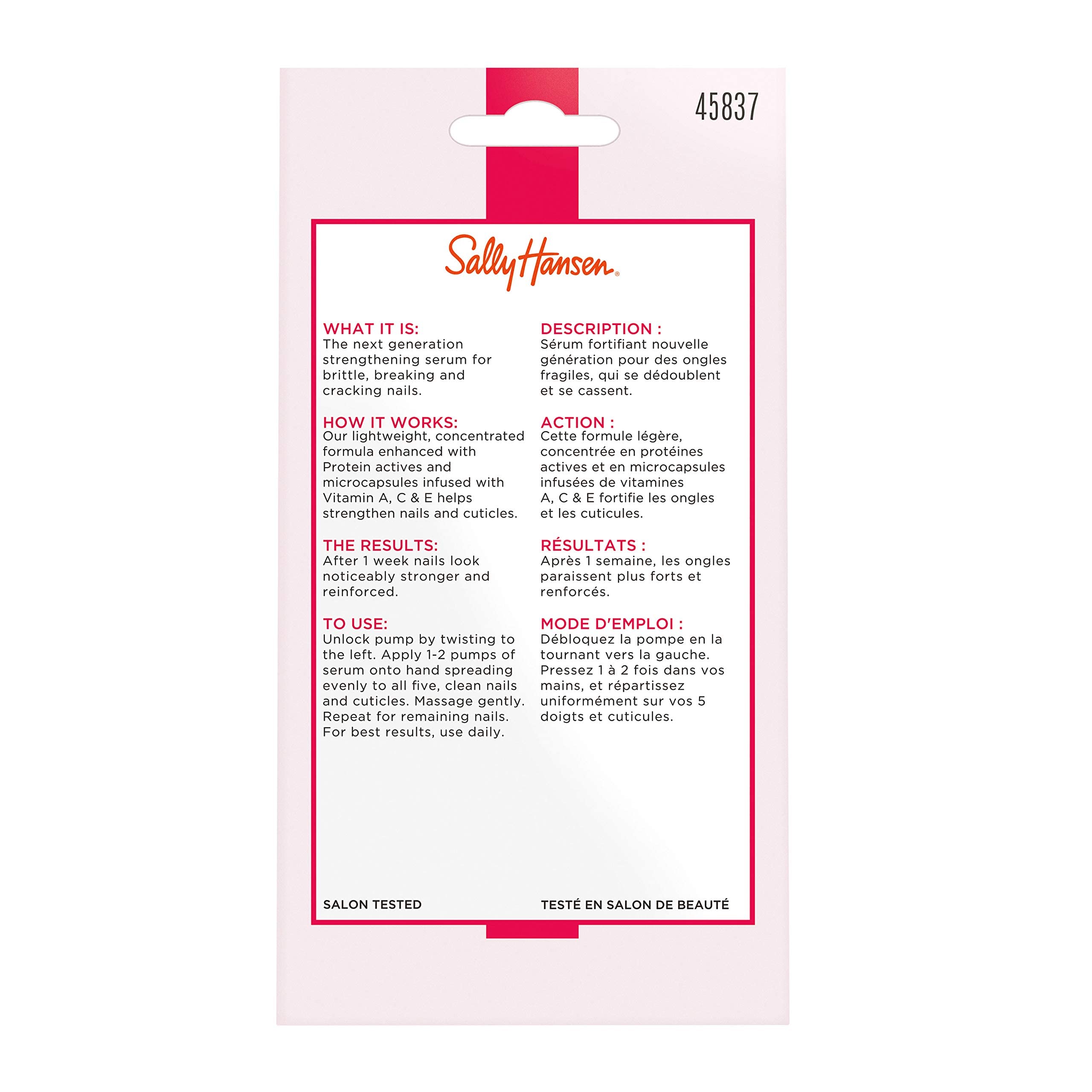 Sally Hansen Hard As Nails®, Vitamin Strength Serum™, Moisturizing Treatment, Nail Strengthener, Inlcudes Vitamins A, C, and E