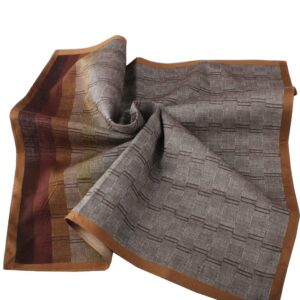 Mens Cotton Handkerchiefs Classic Hankies Assorted 3Pieces