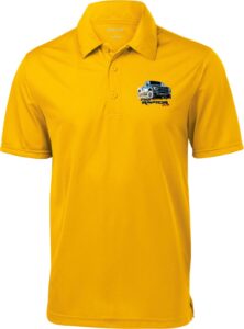 ford f-150 raptor pocket print textured polo, gold large