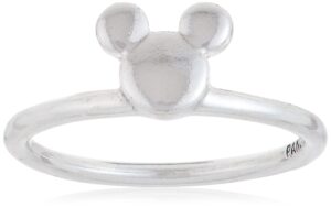 pandora disney mickey silhouette 925 sterling silver ring, size: eur-56, us-7.5-197508-56