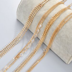 Tornito 6-8Pcs Sexy Belly Waist Chain Bikini Body Chain Summer Beach Body Jewelry Set for Women Gold Tone (A2:6Pcs, Gold Tone)