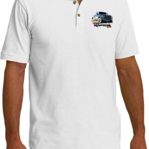 Ford F-150 Raptor Pocket Print Pique Polo, White Small