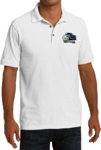 ford f-150 raptor pocket print pique polo, white 4xl