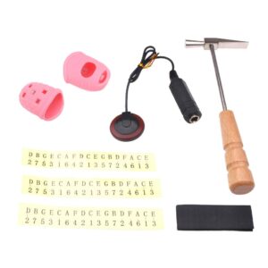 kesoto African Kalimba Tuning Hammer Tool+Finger Gaurds+Note Sticker+Pickup Piezo