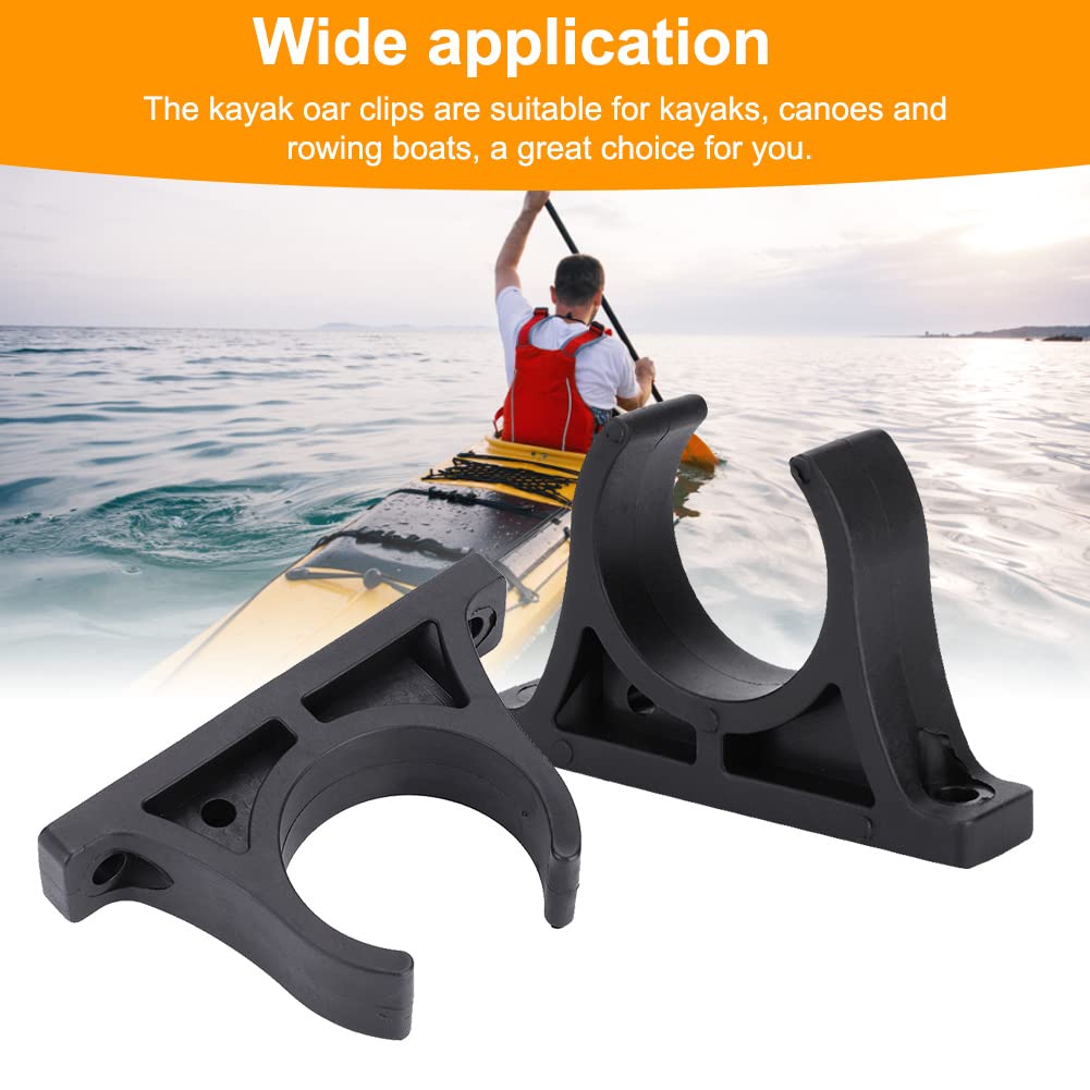 1Pair Kayak Oar Clips, Plastic Inflatable Boat Paddle Holder Clip Keeper Kayaks Canoes Rowing Boats Leatherhanger,L