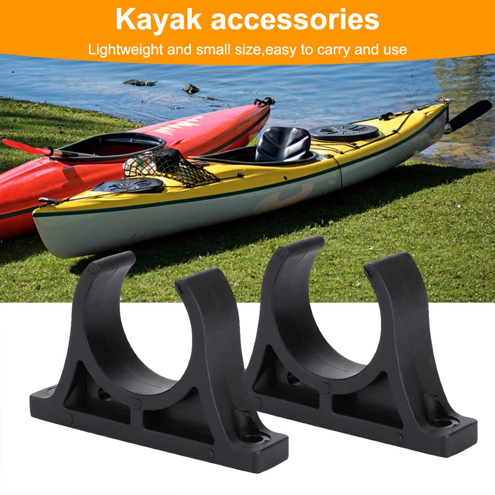 1Pair Kayak Oar Clips, Plastic Inflatable Boat Paddle Holder Clip Keeper Kayaks Canoes Rowing Boats Leatherhanger,L