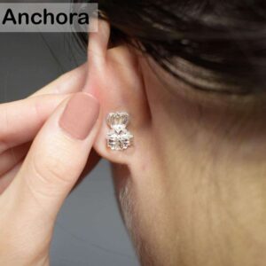 ANCHORA Original Earring Backs for Droopy Ears | Earring Lifters for Heavy Earring | Earing Lifter Backs Backs | Earlobe Secure