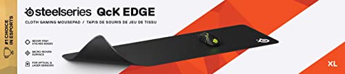 SteelSeries QcK Edge - Cloth Gaming Mouse Pad - stitched edge to prevent wear - optimized for gaming sensors - size XL