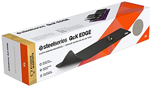 SteelSeries QcK Edge - Cloth Gaming Mouse Pad - stitched edge to prevent wear - optimized for gaming sensors - size XL