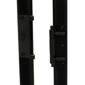 Prox XF-5X3048B 5 Panel Black Frame DJ Facade W-Stainless Quick Release 180 Deg. Hinges