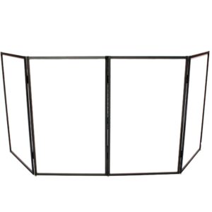 Prox XF-5X3048B 5 Panel Black Frame DJ Facade W-Stainless Quick Release 180 Deg. Hinges