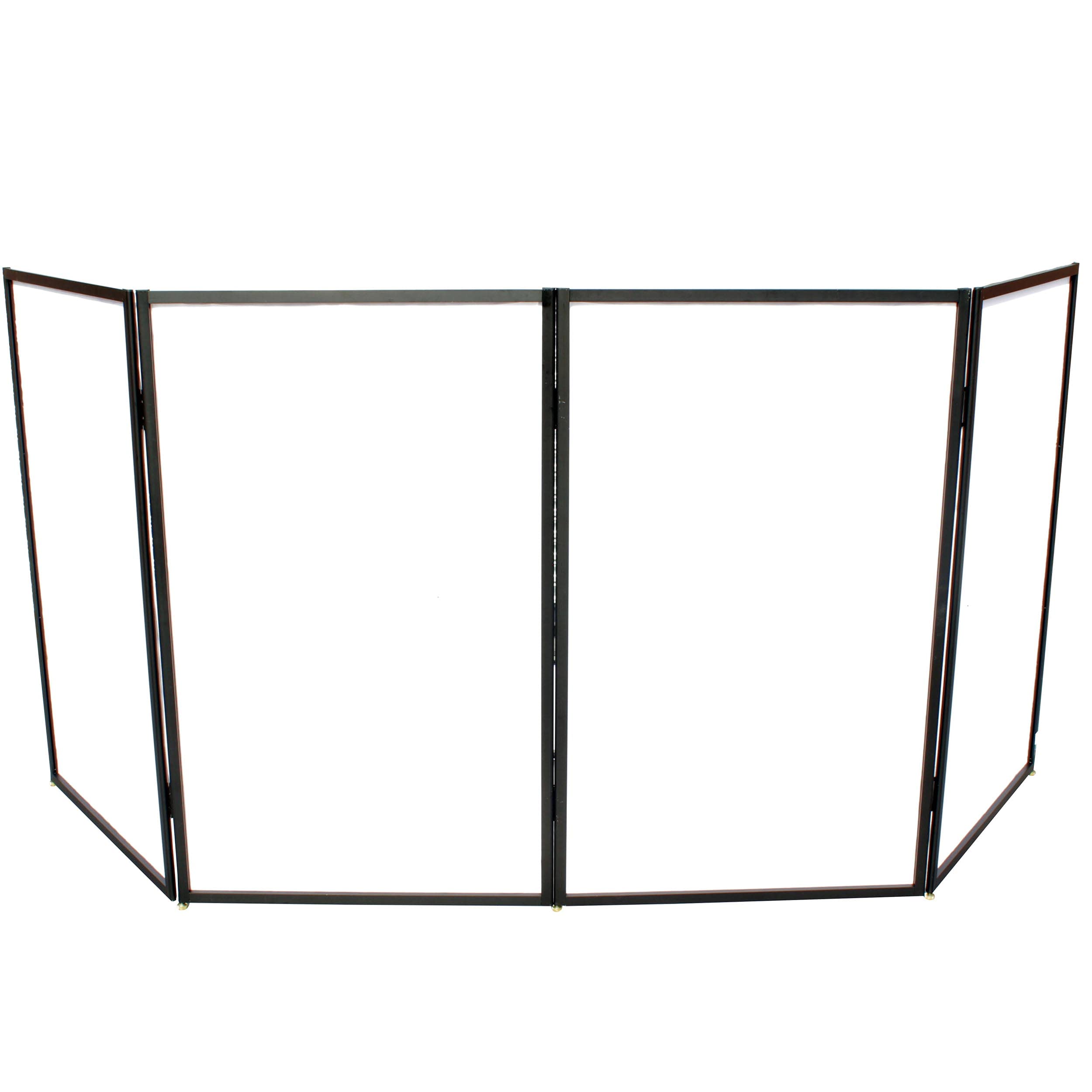 Prox XF-5X3048B 5 Panel Black Frame DJ Facade W-Stainless Quick Release 180 Deg. Hinges